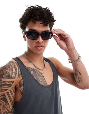 Asos Design Heavyweight Tank Top With Seam Stitching In Gray
