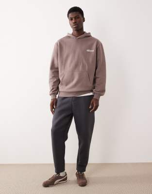 Asos Design Heavyweight Tapered Sweatpants In Gray