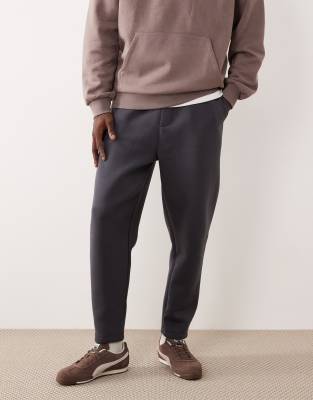 Asos Design Heavyweight Tapered Sweatpants In Gray