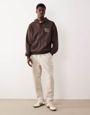 Asos Design Heavyweight Tapered Sweatpants In White