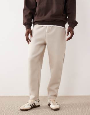 Asos Design Heavyweight Tapered Sweatpants In White