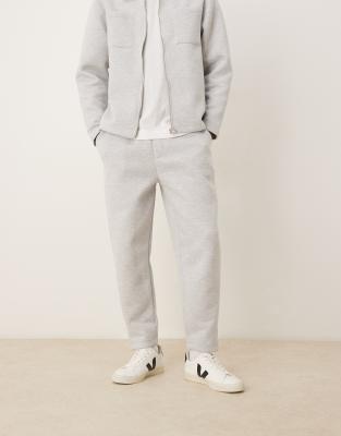 Asos Design Heavyweight Tapered Sweatpants In Gray