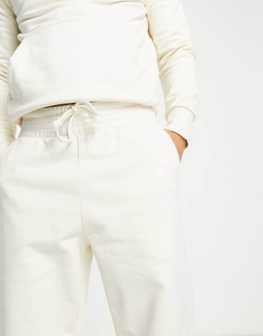 ASOS DESIGN heavyweight wide leg sweatpants in soft white - part of a set, 3 of 4