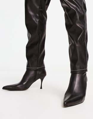 black heeled boots asos