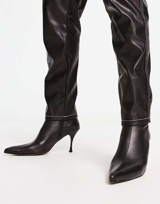 Asos black hotsell heeled boots