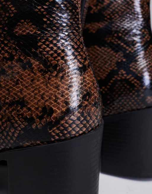  Men’s heels in Brown Snake Leather ASOS | Shoes | Asos Mens Heels In Brown Snake Leather | Poshmark main image 4