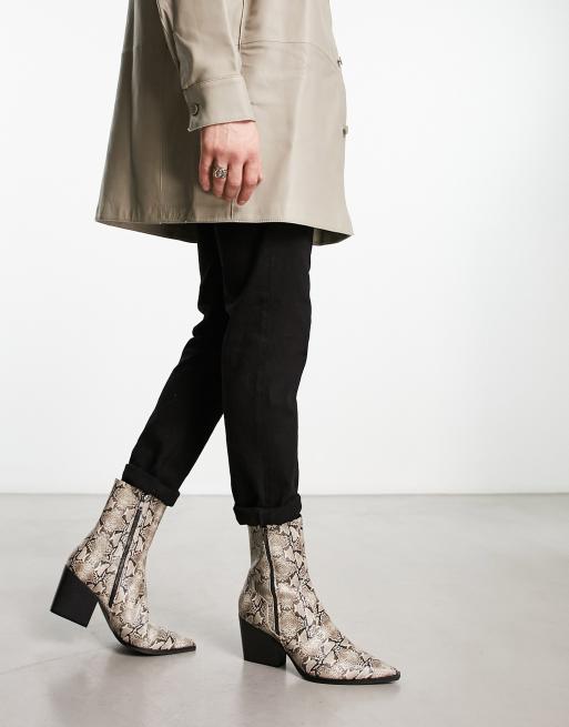 Snake cheap print booties