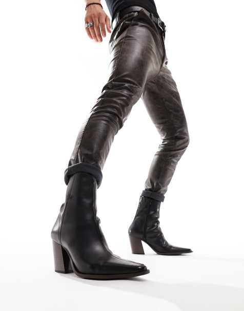 Male high heel boots best sale