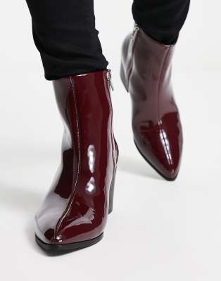 asos burgundy boots