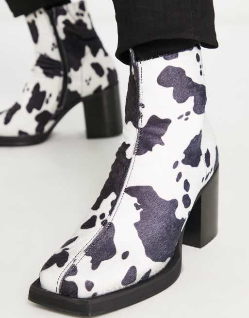 Cow print hotsell chelsea boots