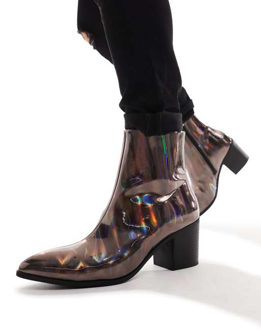 Asos store iridescent shoes