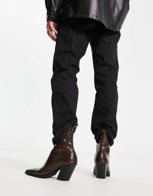 Asos brown chelsea outlet boots