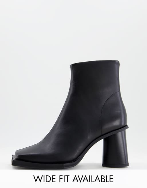 Asos Design Heeled Chelsea Boot With Extreme Square Toe And Round Heel