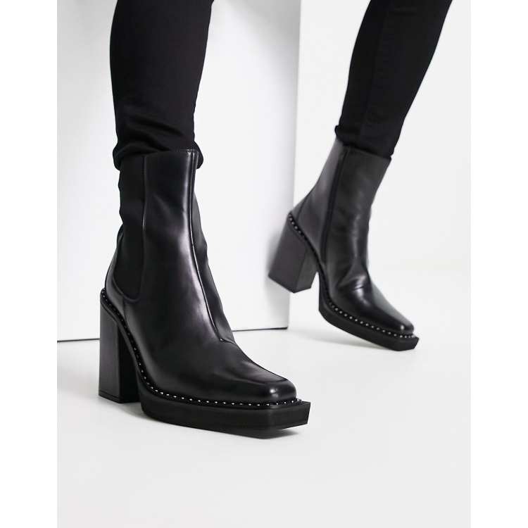 Asos design aura leather chelsea ankle boots sale