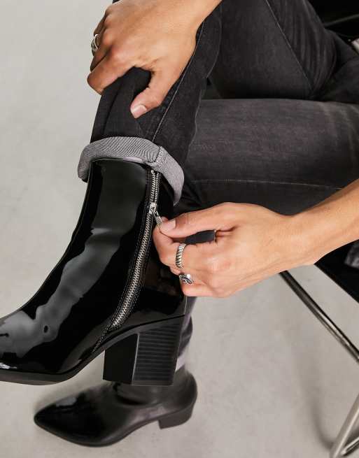 faux leather leggings with ankle boots - 50 IS NOT OLD - A Fashion