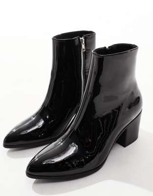 Asos Design Heeled Chelsea Boots In Black