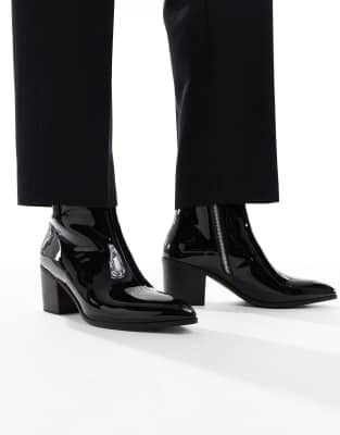 Asos Design Heeled Chelsea Boots In Black
