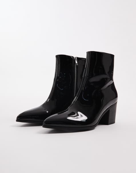 ASOS DESIGN heeled chelsea boots in black - view 1