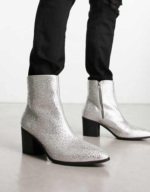 Asos sales silver boots