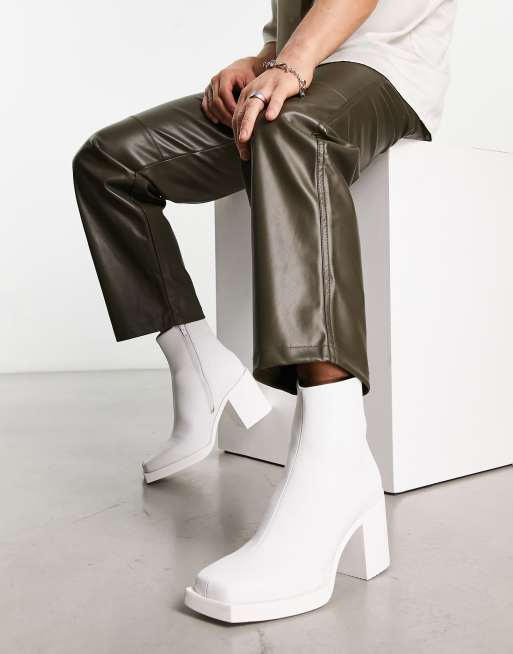 White on sale booties asos