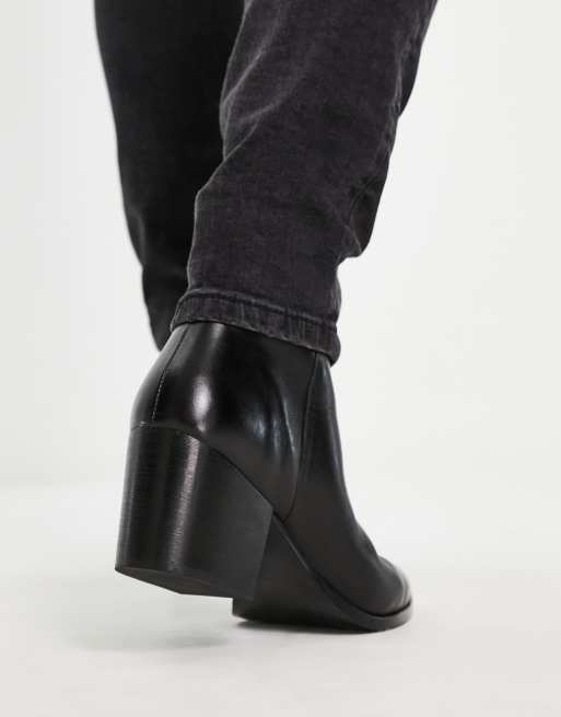 Asos design reside outlet heeled ankle chelsea boots