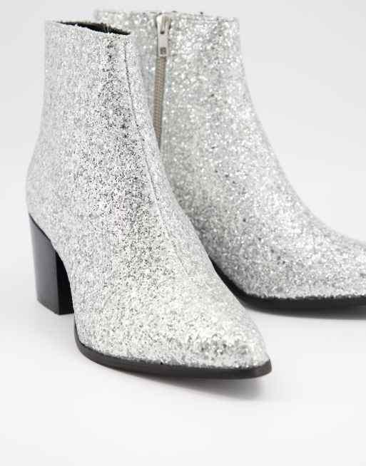 sparkly chelsea boots