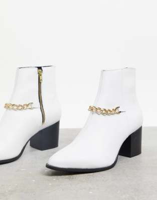 white pointed toe boots