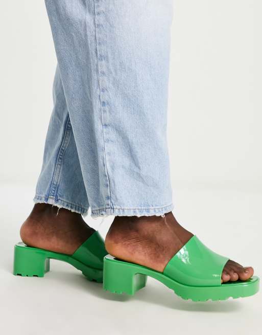 Jelly Heeled Mules