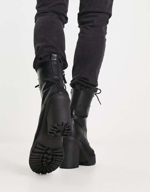 Asos black hotsell chunky boots