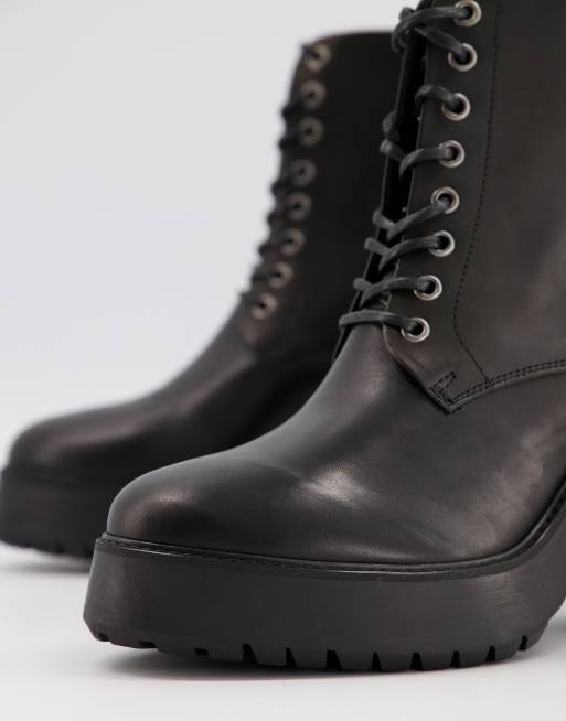 Black platform best sale boots asos