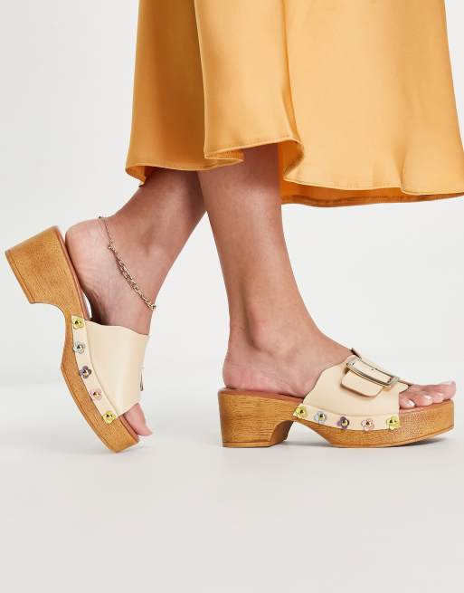 Clog store wedge heels