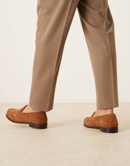ASOS DESIGN – Hellbraune Loafer aus Wildleder, 3 von 4