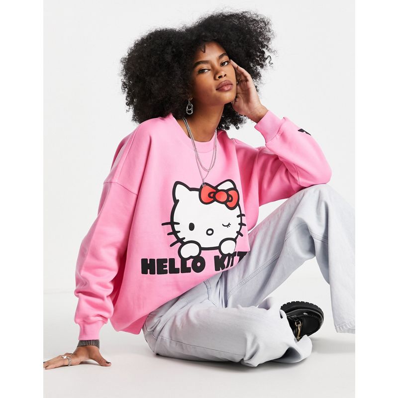 Felpe Donna DESIGN - Hello Kitty - Felpa oversize rosa