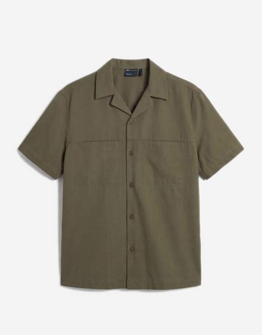 ASOS DESIGN – Hemd in Khaki, Kombiteil, 6 von 12