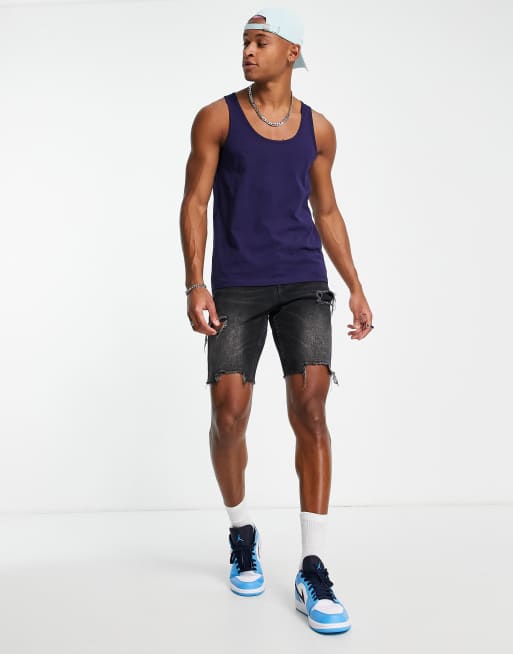 ASOS DESIGN - Hemd in licht marineblauw