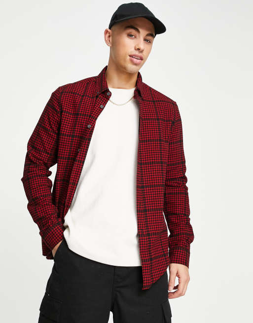 ASOS DESIGN – Hemd in regulärer Passform mit traditionellem Karomuster