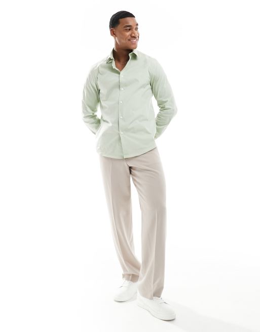 ASOS DESIGN – Hemd in Salbeigrün mit regulärer Passform, 4 von 4