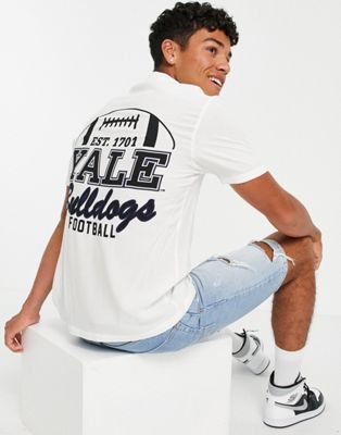 ASOS DESIGN – Hemd in Weiß mit „Yale“-Print