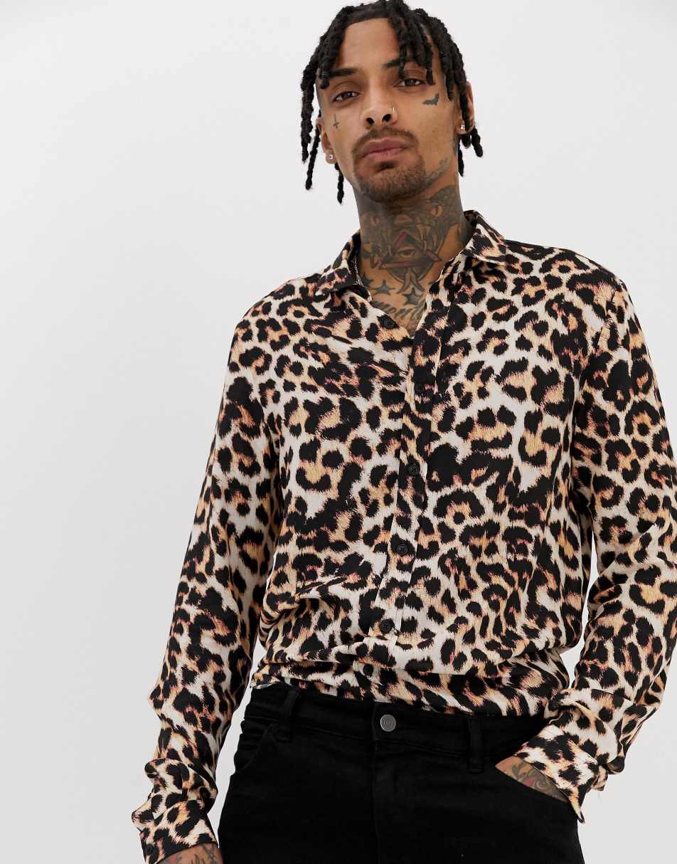 Мужской леопард. Леопардовая рубашка ASOS Design. Рубашка леопард ASOS мужская. Леопардовая рубашка HM. Рубашка с леопардовым принтом мужская