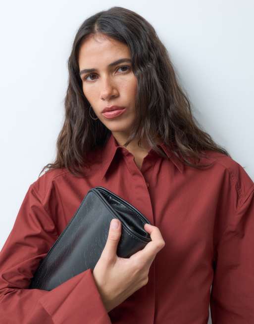 ASOS DESIGN Hemd mit taillierter Taille in Schokobraun, 4 von 9