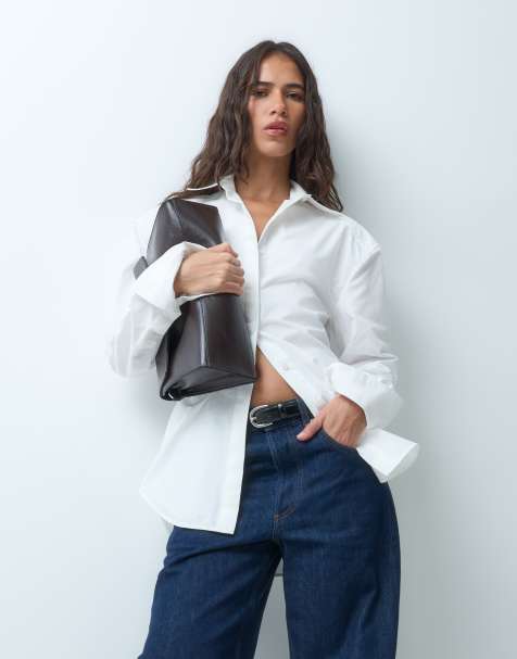 ASOS DESIGN Hemd mit taillierter Taille in Weiß - view 1