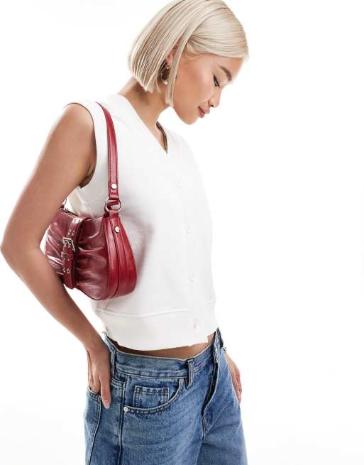 ASOS DESIGN - Hemdje van sweatstof met knoopjes in ecru