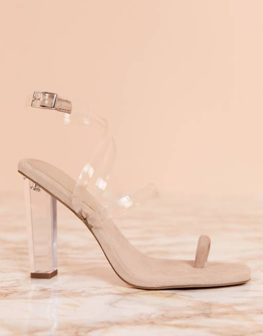 Asos clear hot sale block heels