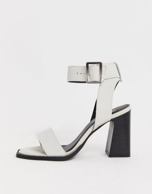 asos white block heels