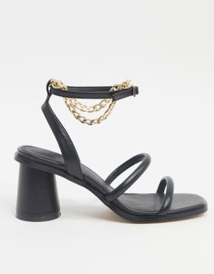 asos black sandals heels