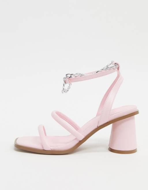 Pale pink store mid heel sandals