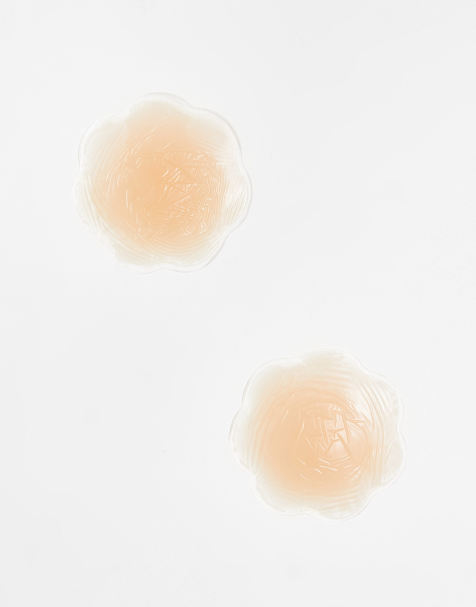 ASOS DESIGN - Herbruikbare siliconen tepelbedekkers in ton-sur-ton beige - view 1