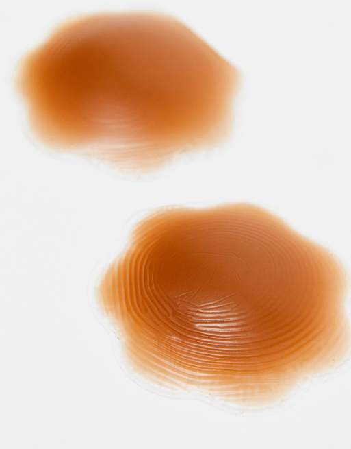 ASOS DESIGN - Herbruikbare siliconen tepelbedekkers in ton-sur-ton bruin, 4 van 4