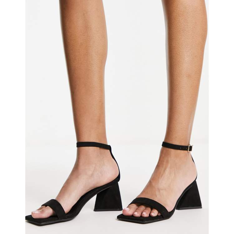 Asos black on sale block heel sandals