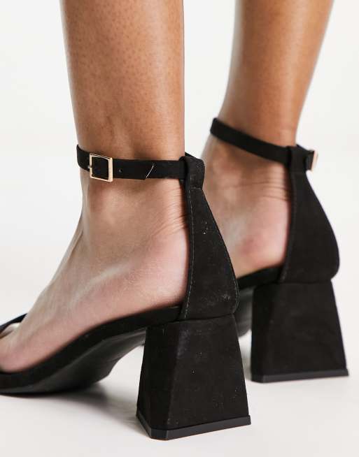 Black block outlet heels asos